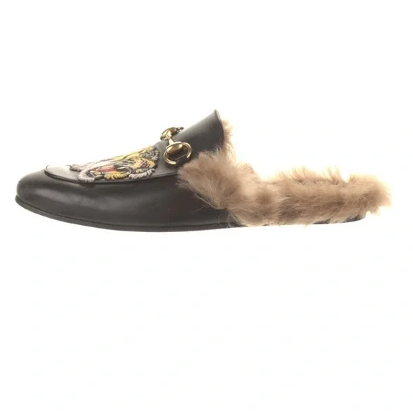 GUCCI Princetown Leather Slides Slippers - Picture 3 of 5